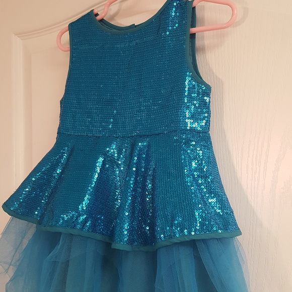 Aomi Blue Sequin Mermaid Dress halloween - Picture 3 of 5